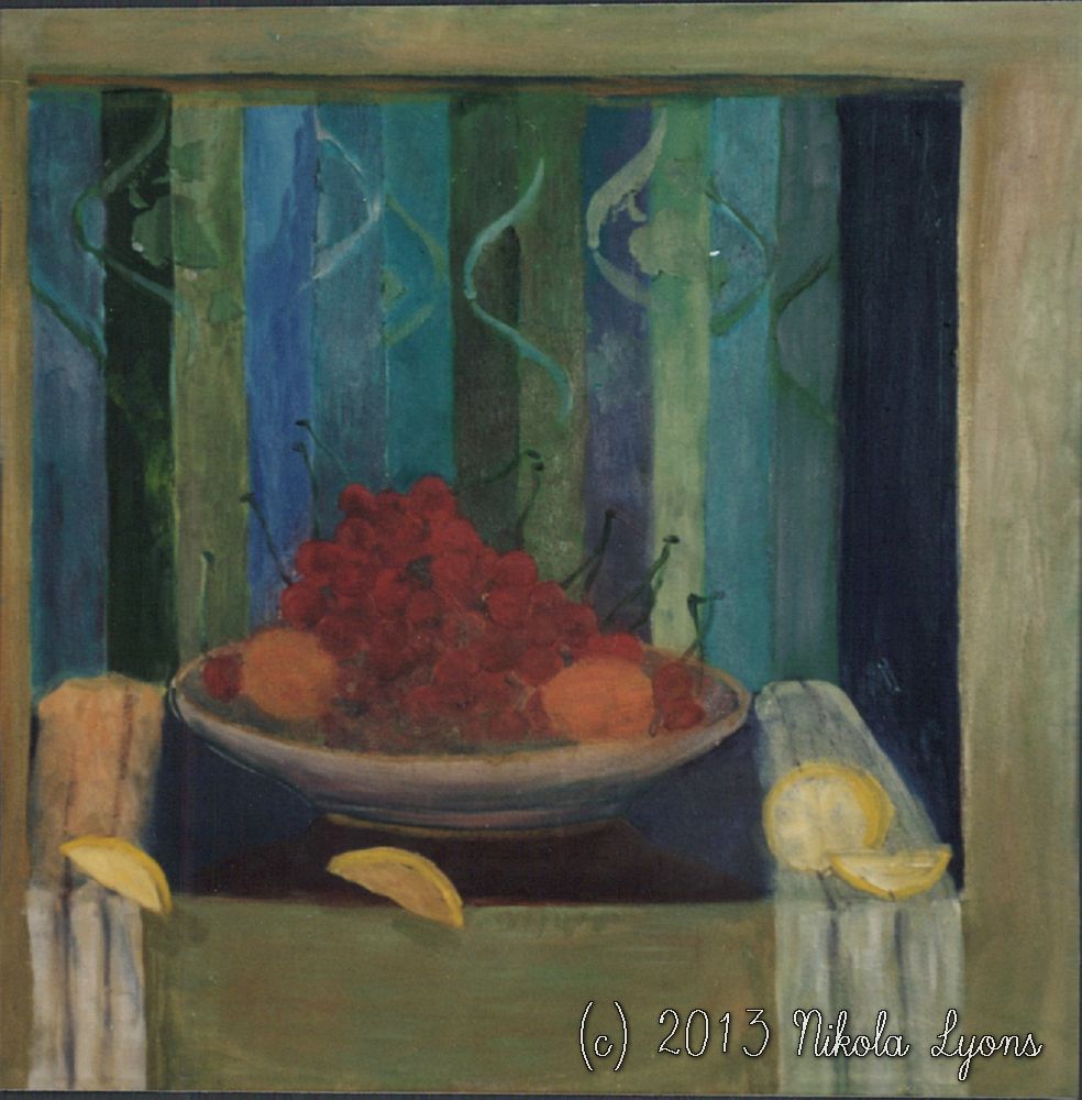 Nikola Lyons: Fruit Plate On Ledge